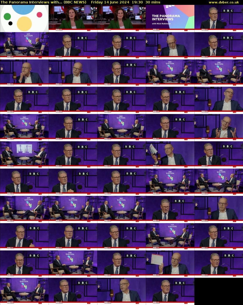 The Panorama Interviews with... (BBC NEWS) Friday 14 June 2024 19:30 - 20:00