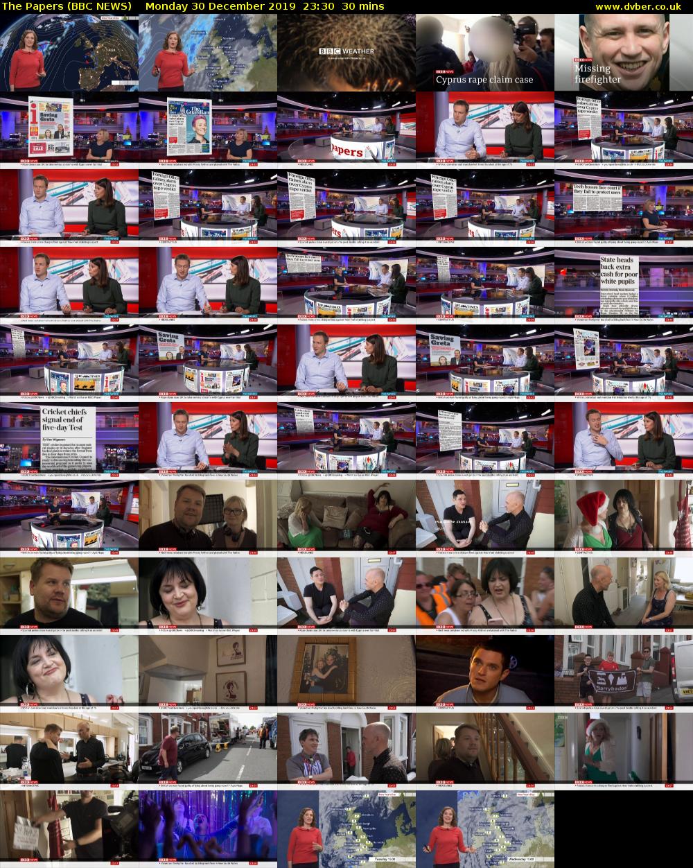 The Papers (BBC NEWS) Monday 30 December 2019 23:30 - 00:00
