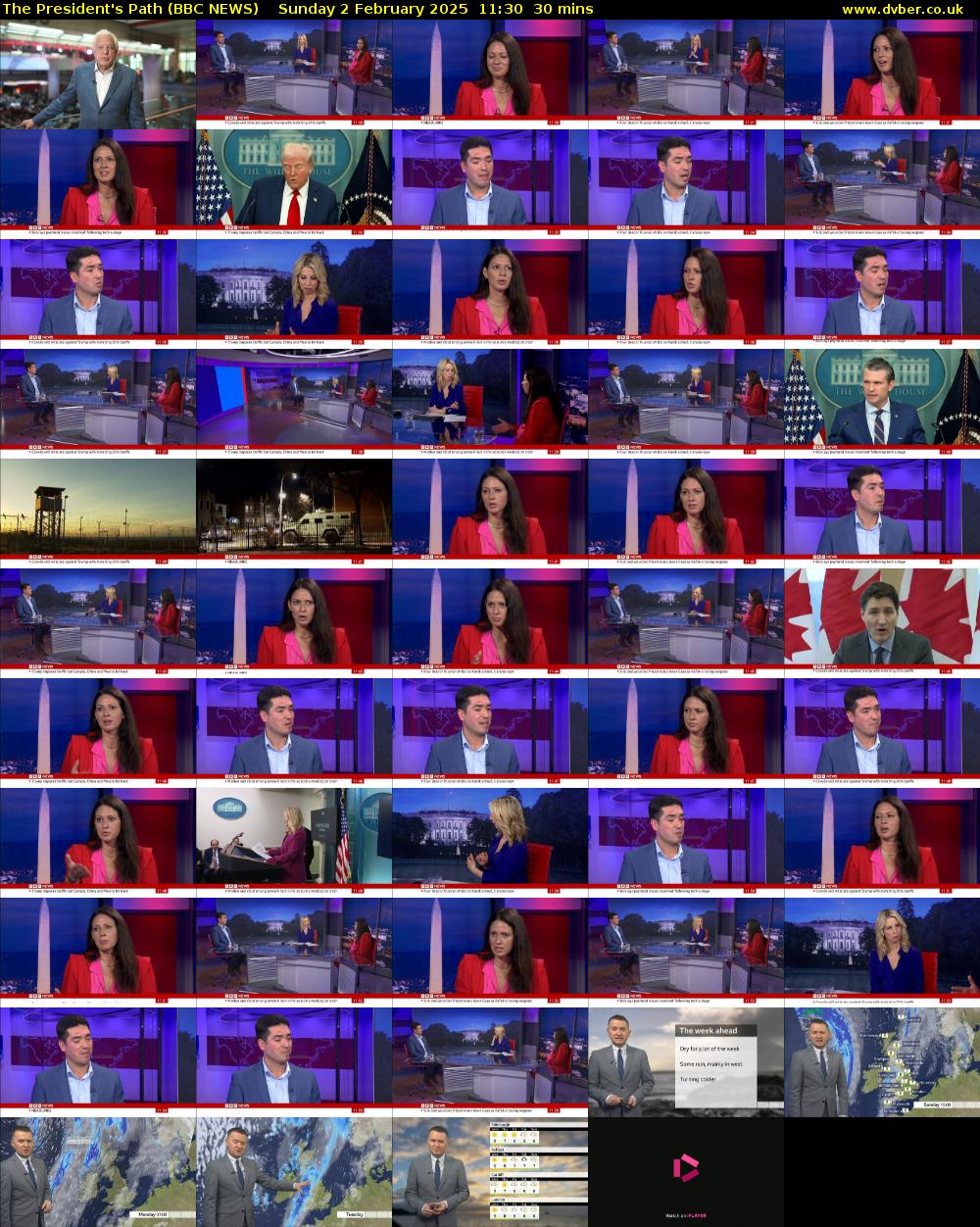 The President's Path (BBC NEWS) Sunday 2 February 2025 11:30 - 12:00