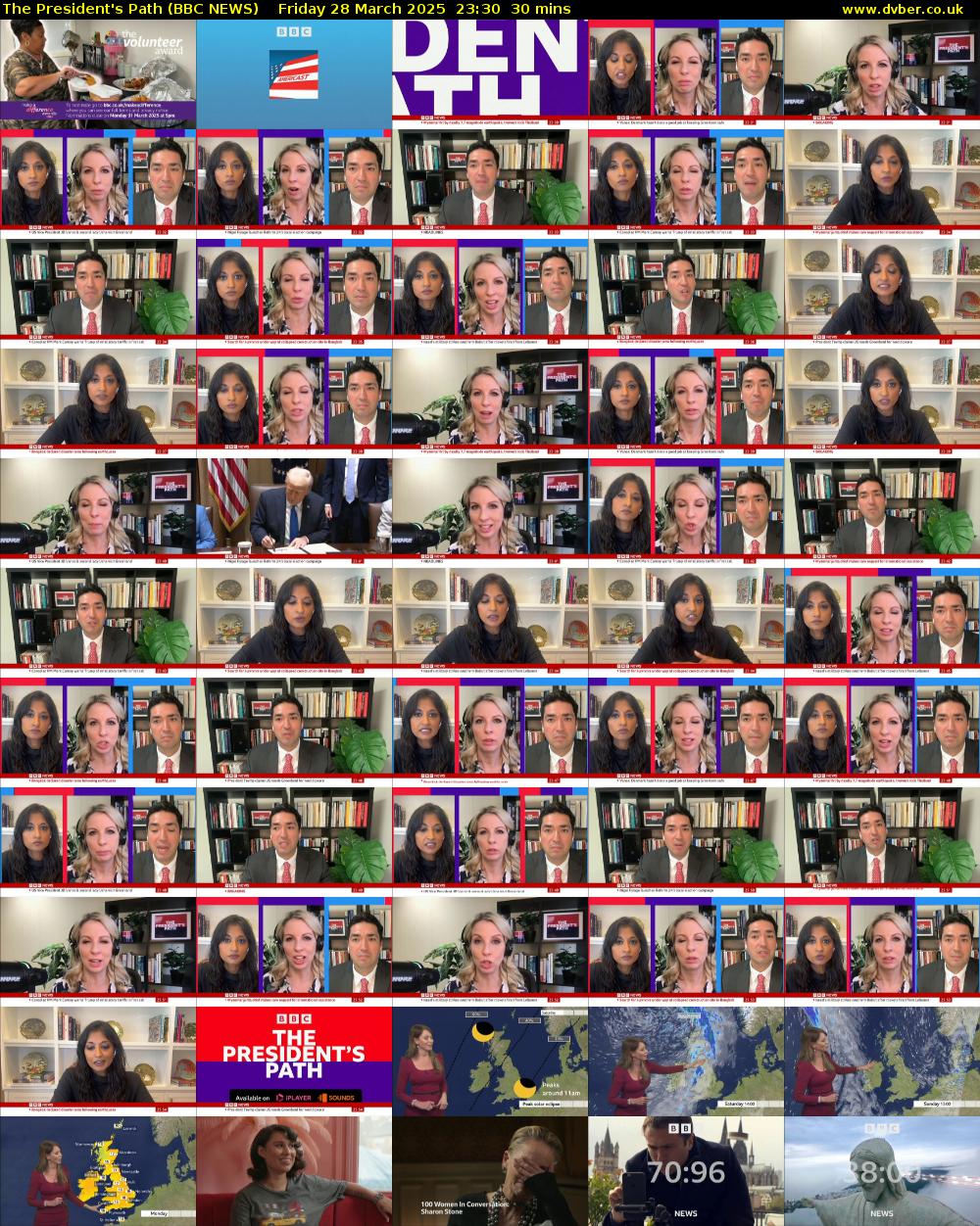 The President's Path (BBC NEWS) Friday 28 March 2025 23:30 - 00:00