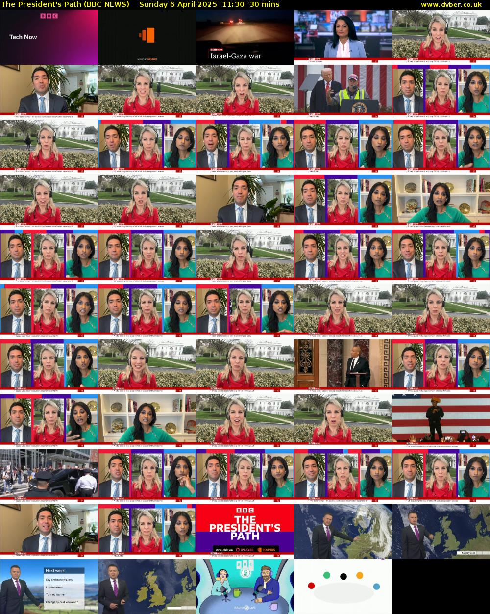 The President's Path (BBC NEWS) Sunday 6 April 2025 11:30 - 12:00