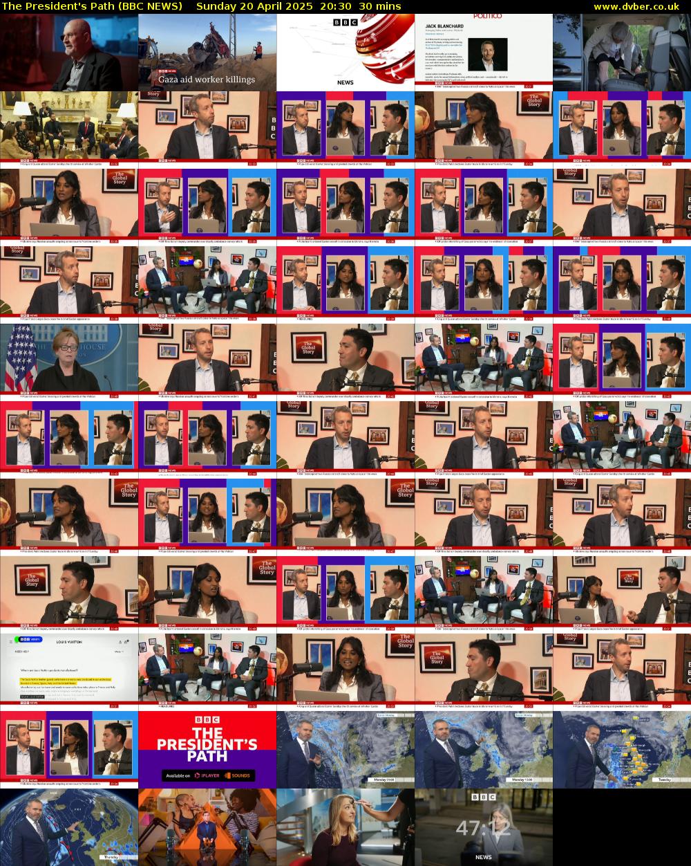The President's Path (BBC NEWS) Sunday 20 April 2025 20:30 - 21:00