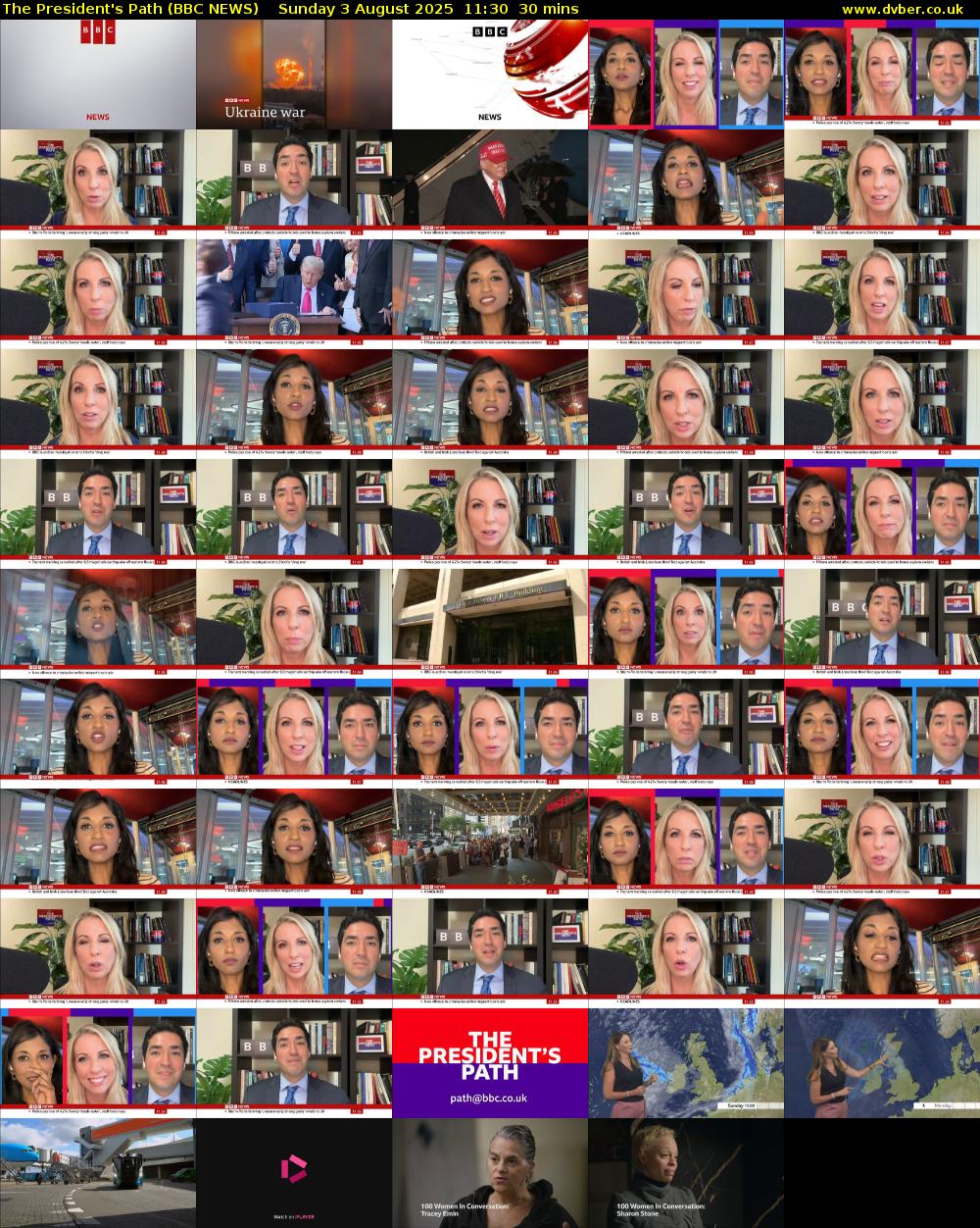 The President's Path (BBC NEWS) Sunday 3 August 2025 11:30 - 12:00