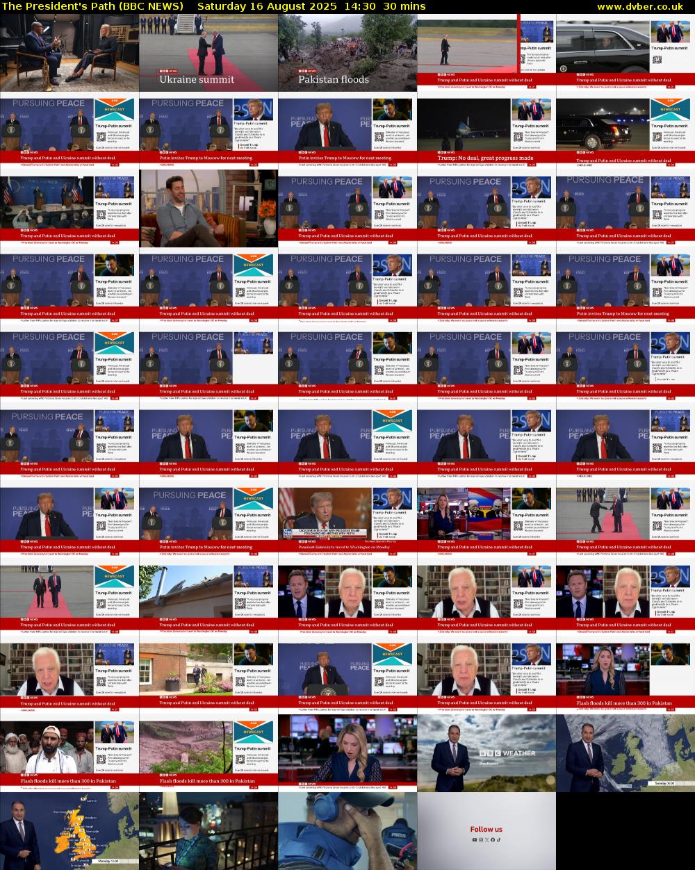 The President's Path (BBC NEWS) Saturday 16 August 2025 14:30 - 15:00