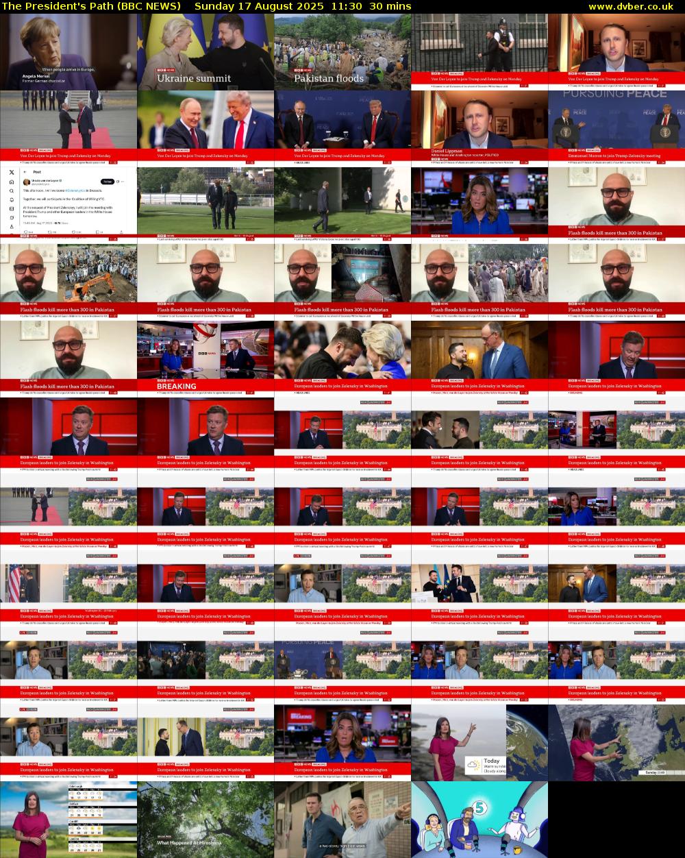 The President's Path (BBC NEWS) Sunday 17 August 2025 11:30 - 12:00