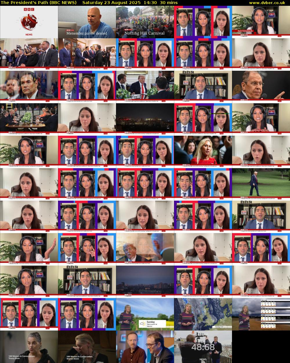 The President's Path (BBC NEWS) Saturday 23 August 2025 14:30 - 15:00