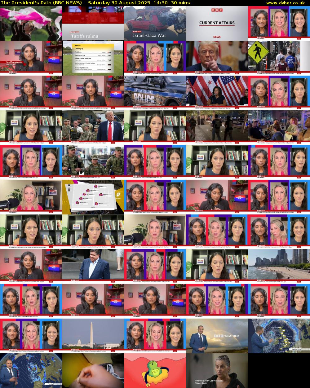 The President's Path (BBC NEWS) Saturday 30 August 2025 14:30 - 15:00