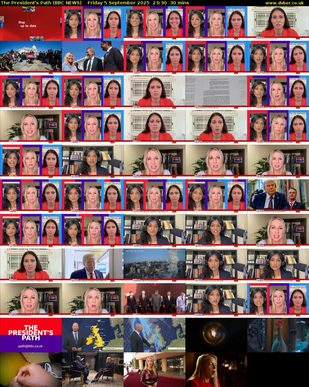The President's Path (BBC NEWS) Friday 5 September 2025 23:30 - 00:00