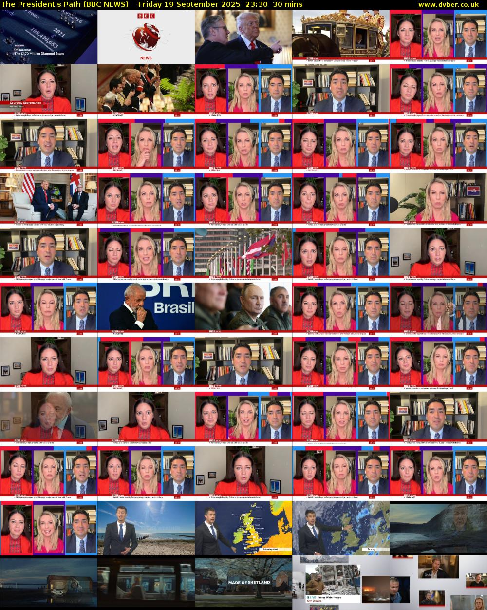 The President's Path (BBC NEWS) Friday 19 September 2025 23:30 - 00:00
