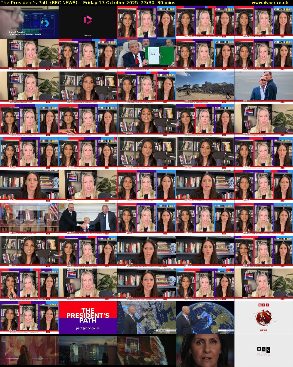 The President's Path (BBC NEWS) Friday 17 October 2025 23:30 - 00:00