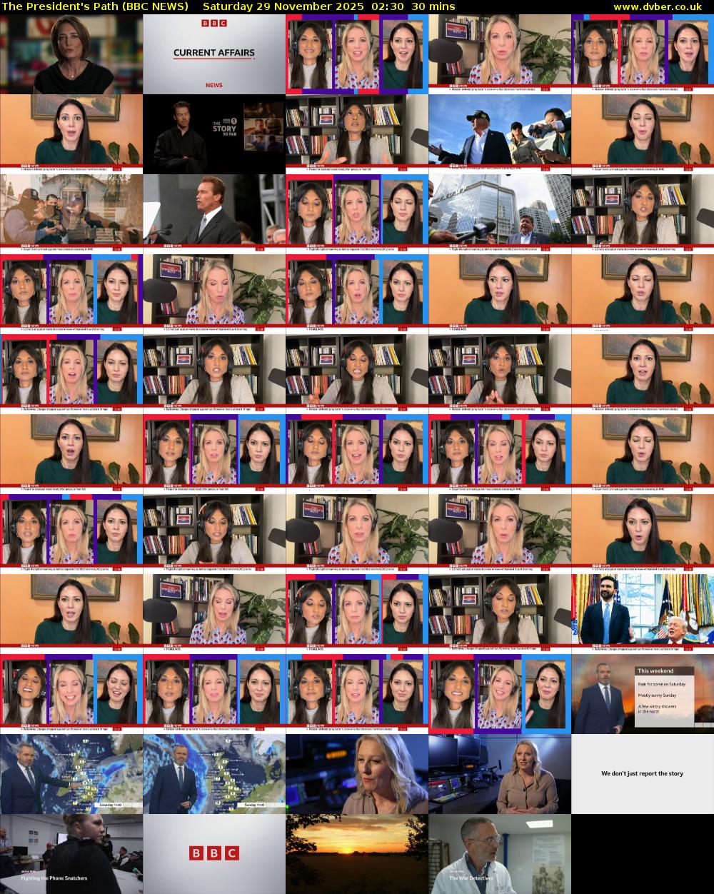 The President's Path (BBC NEWS) Saturday 29 November 2025 02:30 - 03:00