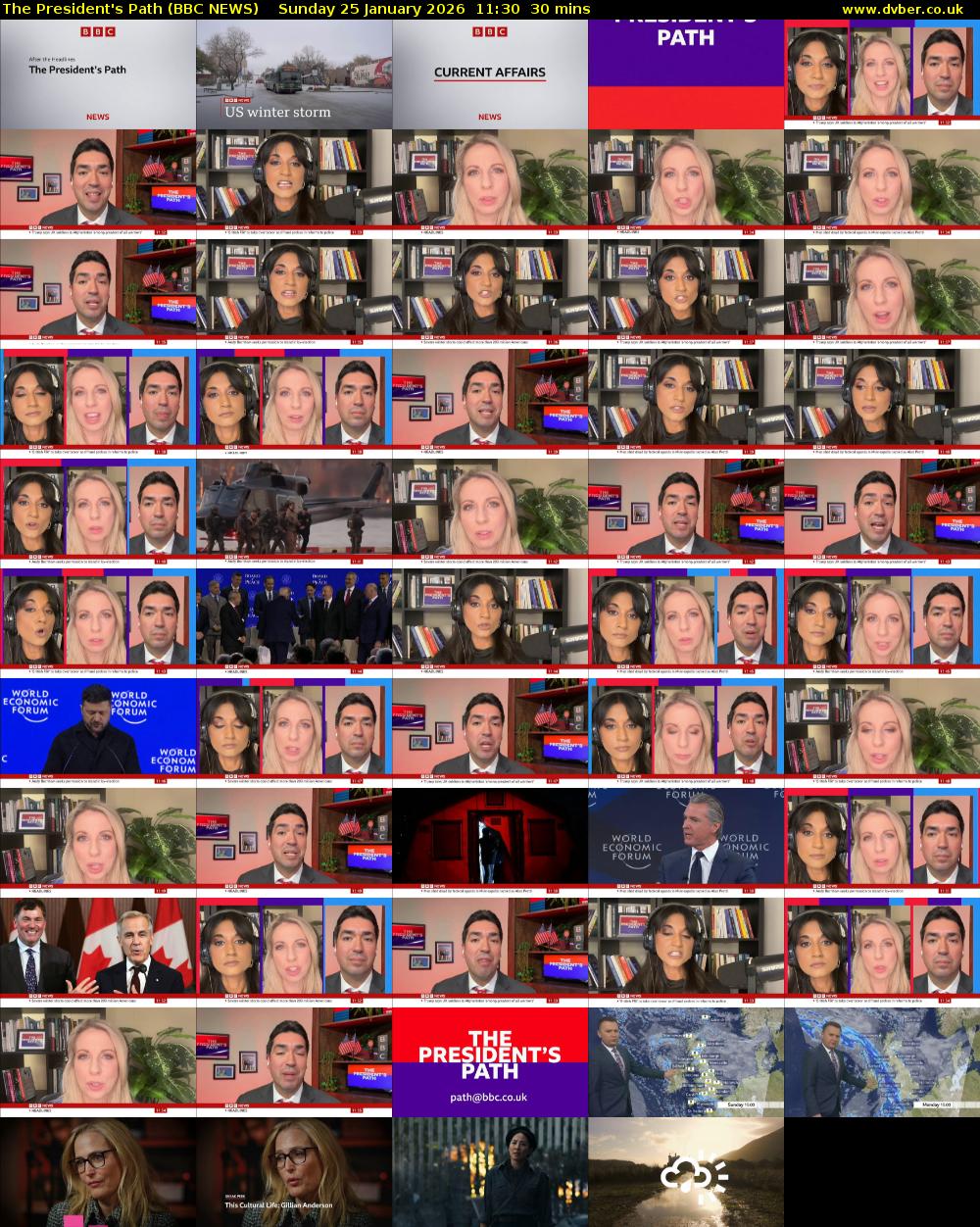 The President's Path (BBC NEWS) Sunday 25 January 2026 11:30 - 12:00