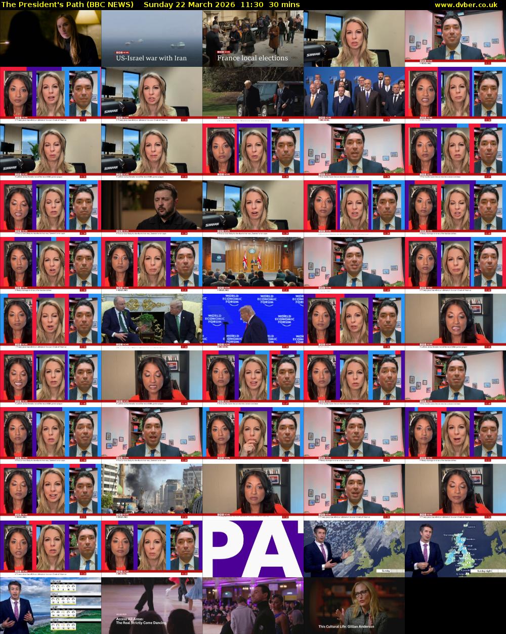 The President's Path (BBC NEWS) Sunday 22 March 2026 11:30 - 12:00