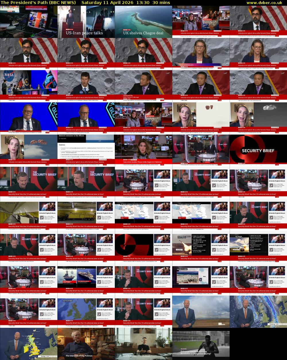 The President's Path (BBC NEWS) Saturday 11 April 2026 13:30 - 14:00