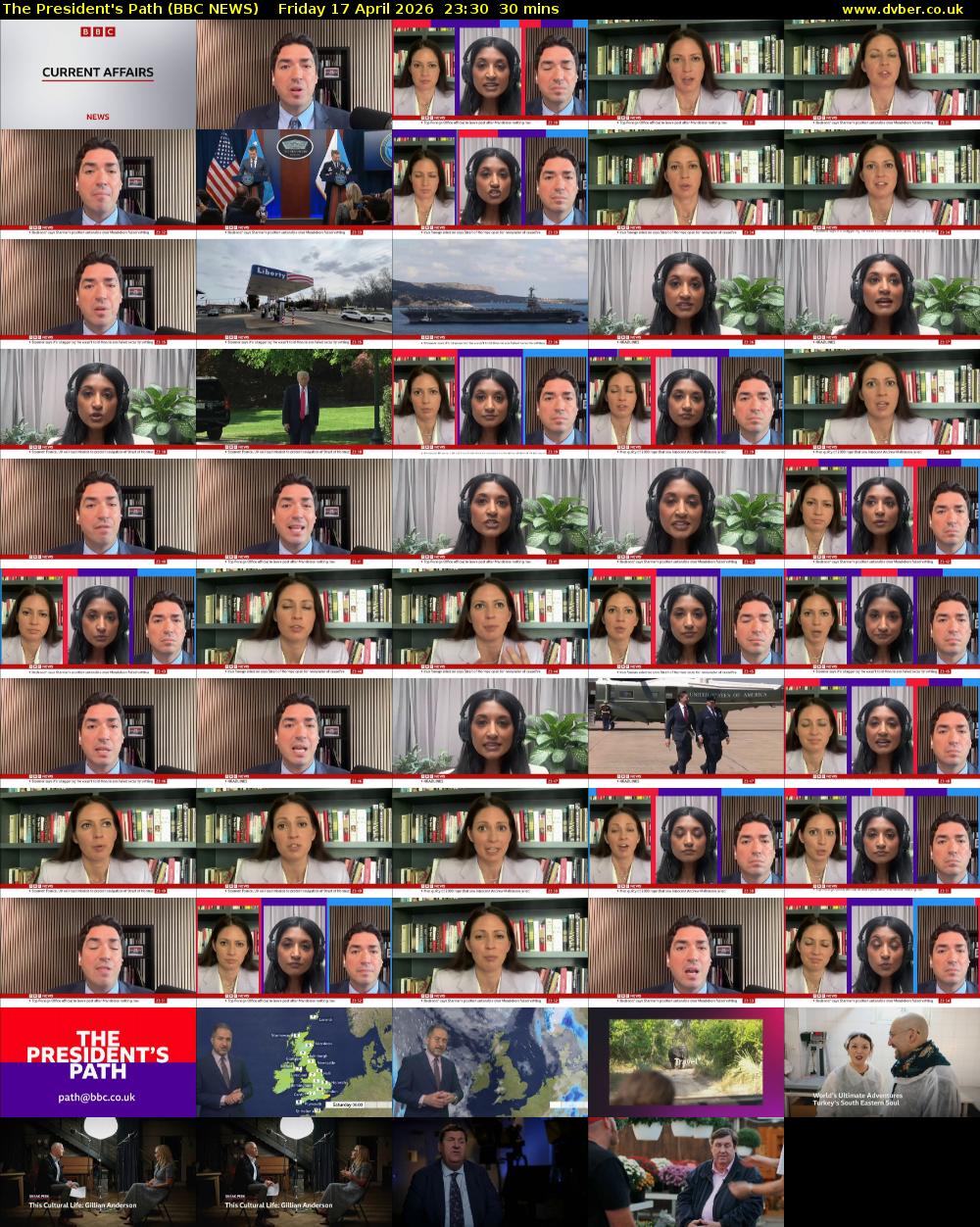 The President's Path (BBC NEWS) Friday 17 April 2026 23:30 - 00:00