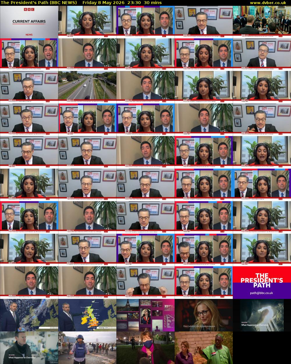 The President's Path (BBC NEWS) Friday 8 May 2026 23:30 - 00:00