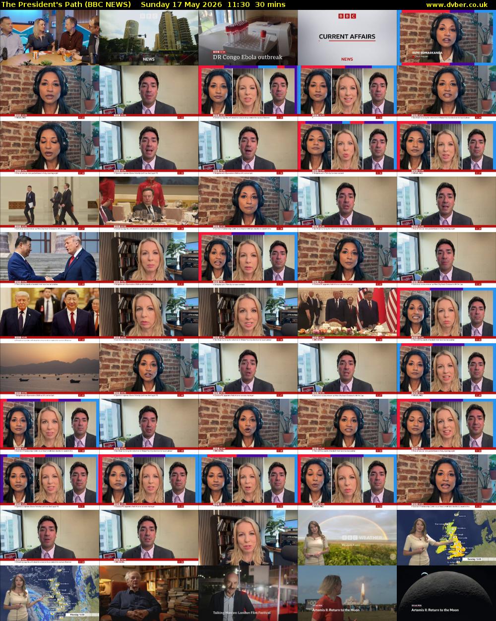 The President's Path (BBC NEWS) Sunday 17 May 2026 11:30 - 12:00
