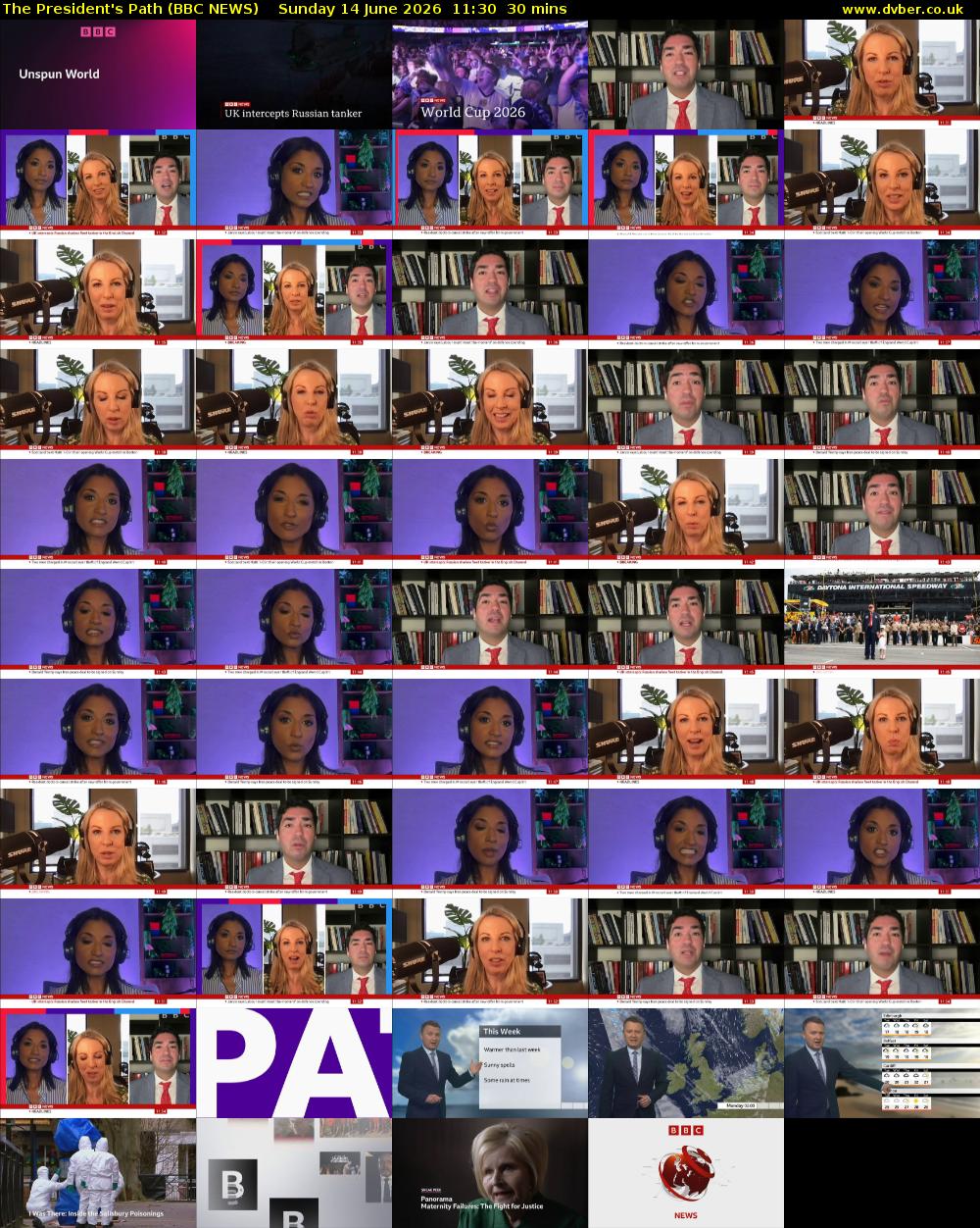 The President's Path (BBC NEWS) Sunday 14 June 2026 11:30 - 12:00