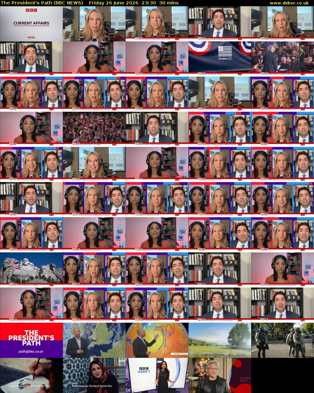 The President's Path (BBC NEWS) Friday 26 June 2026 23:30 - 00:00