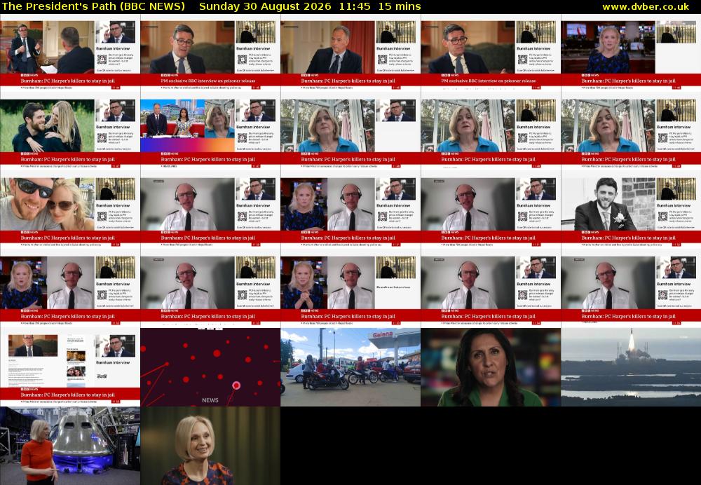 The President's Path (BBC NEWS) Sunday 30 August 2026 11:45 - 12:00