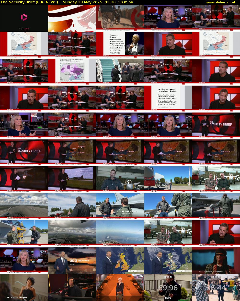 The Security Brief (BBC NEWS) Sunday 18 May 2025 03:30 - 04:00