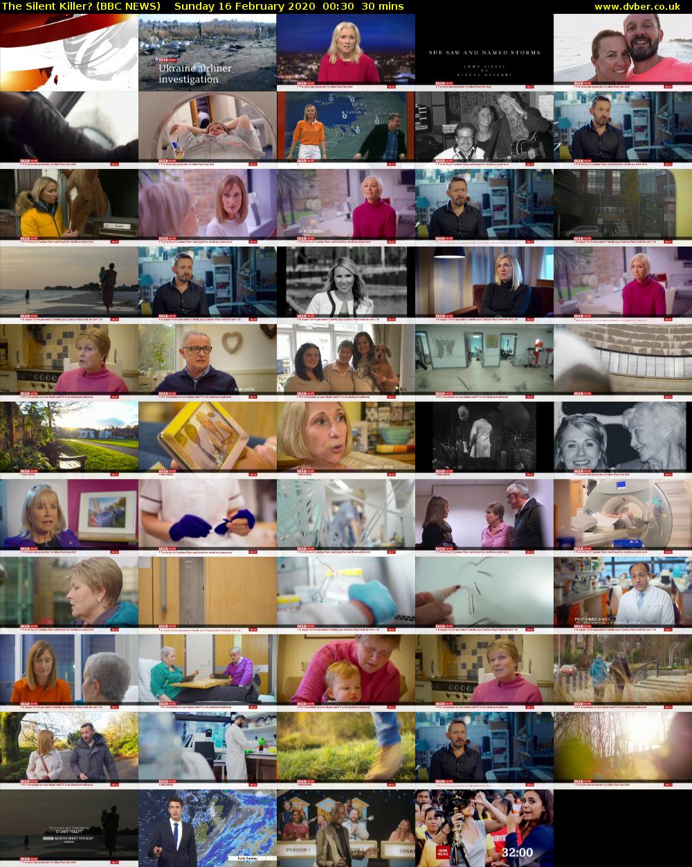 The Silent Killer? (BBC NEWS) Sunday 16 February 2020 00:30 - 01:00