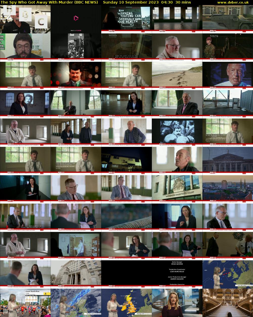 The Spy Who Got Away with Murder (BBC NEWS) Sunday 10 September 2023 04:30 - 05:00