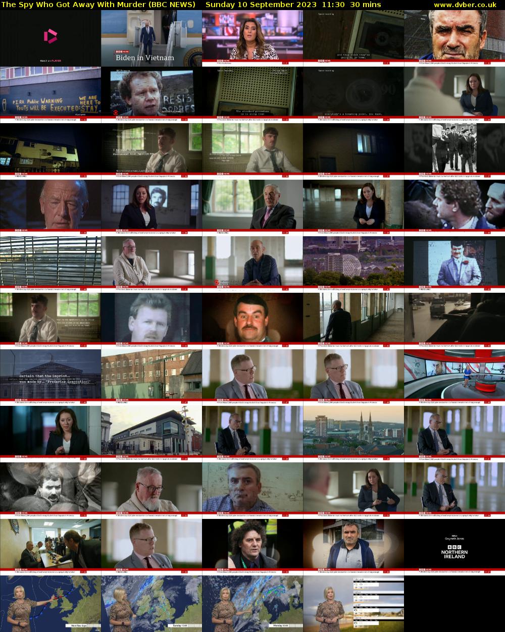 The Spy Who Got Away with Murder (BBC NEWS) Sunday 10 September 2023 11:30 - 12:00