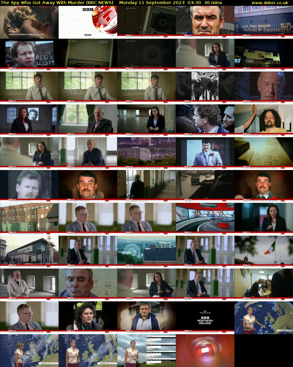 The Spy Who Got Away with Murder (BBC NEWS) Monday 11 September 2023 03:30 - 04:00