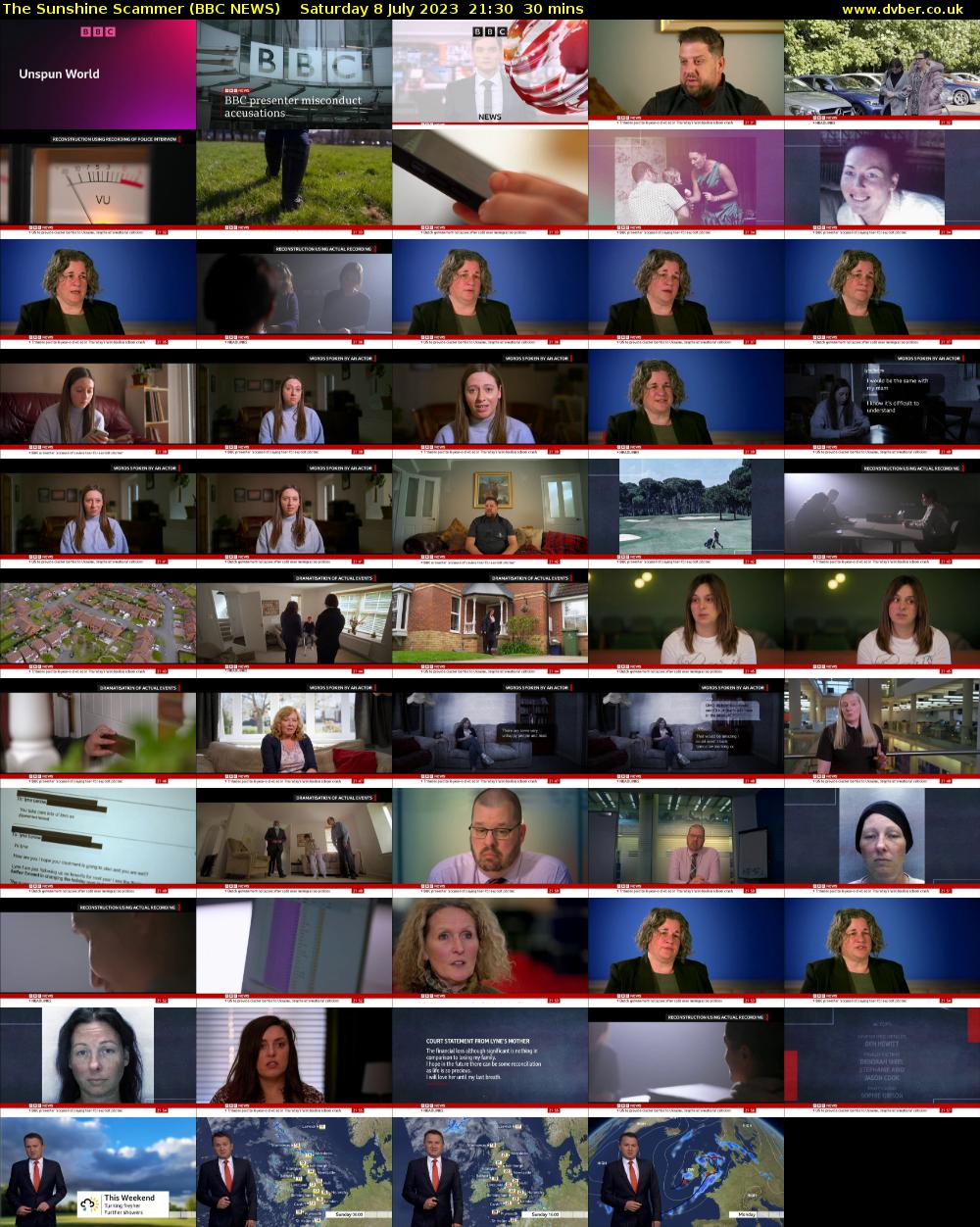 The Sunshine Scammer (BBC NEWS) Saturday 8 July 2023 21:30 - 22:00