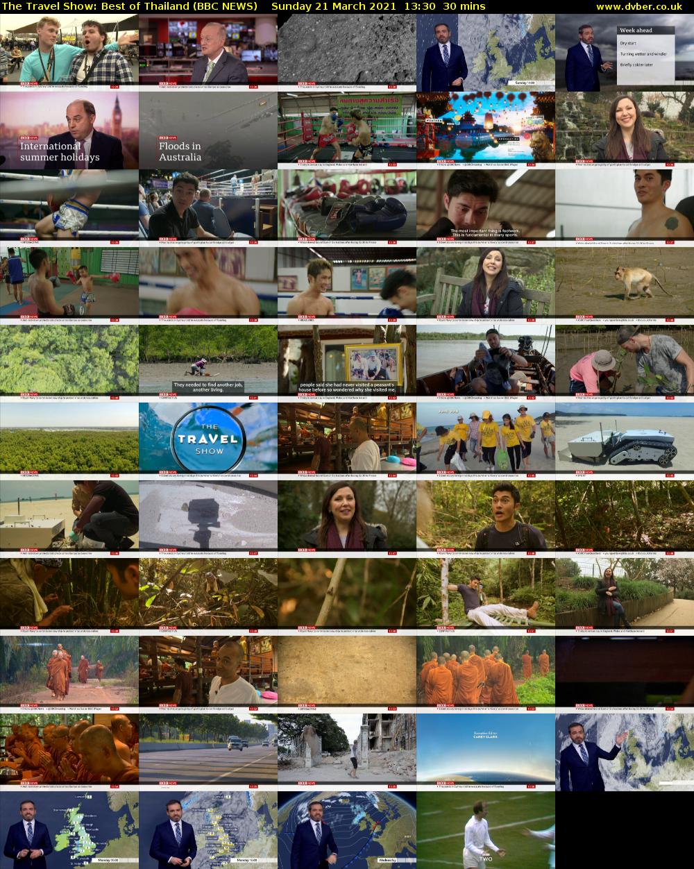 The Travel Show: Best of Thailand (BBC NEWS) Sunday 21 March 2021 13:30 - 14:00