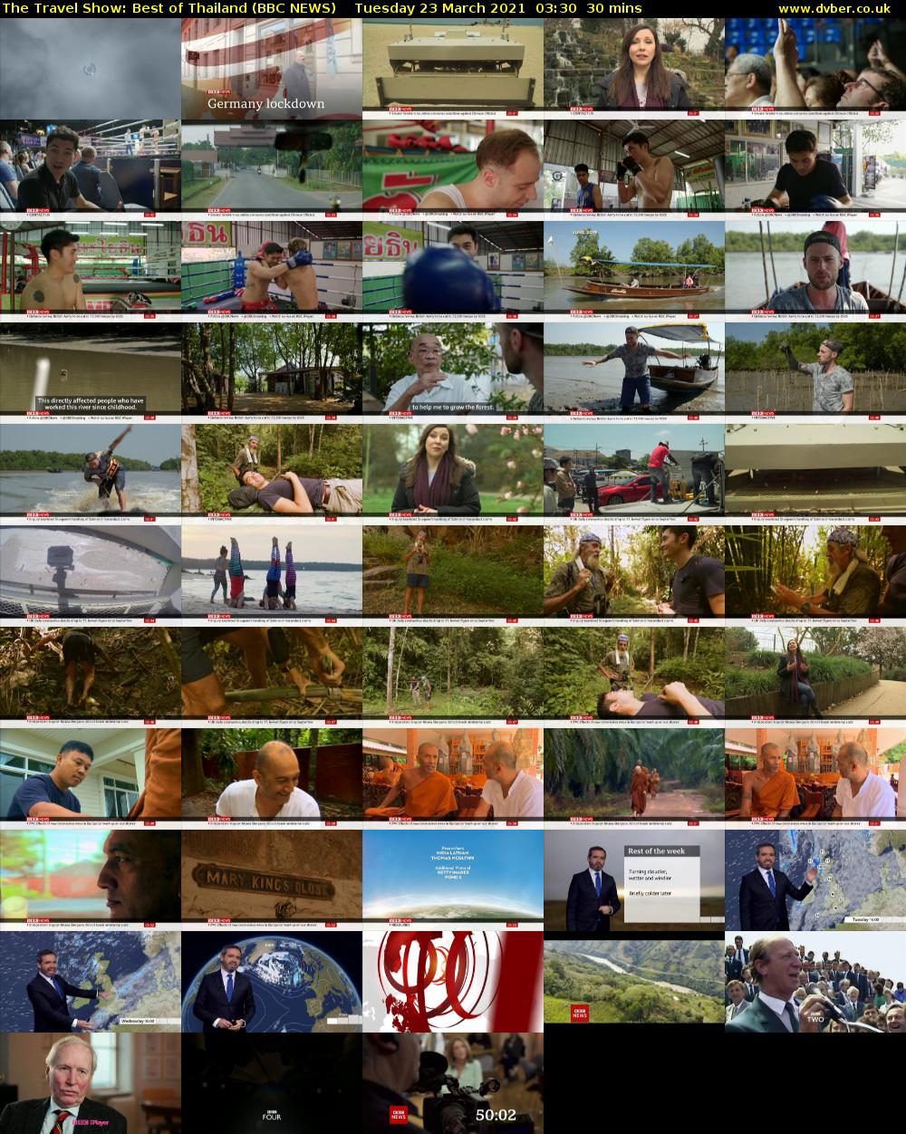 The Travel Show: Best of Thailand (BBC NEWS) Tuesday 23 March 2021 03:30 - 04:00