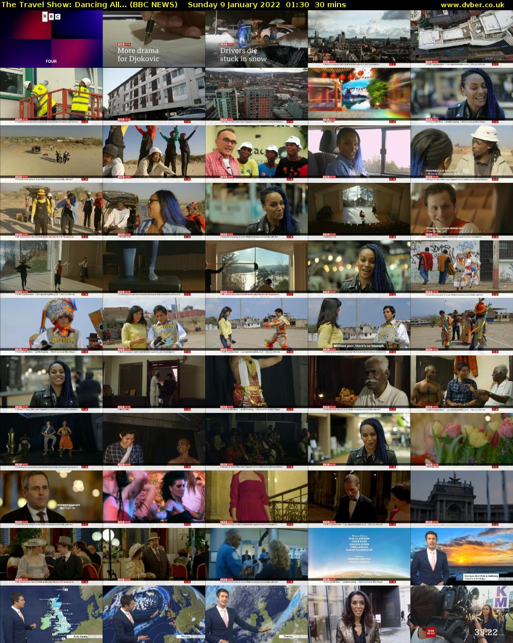 The Travel Show: Dancing All... (BBC NEWS) Sunday 9 January 2022 01:30 - 02:00
