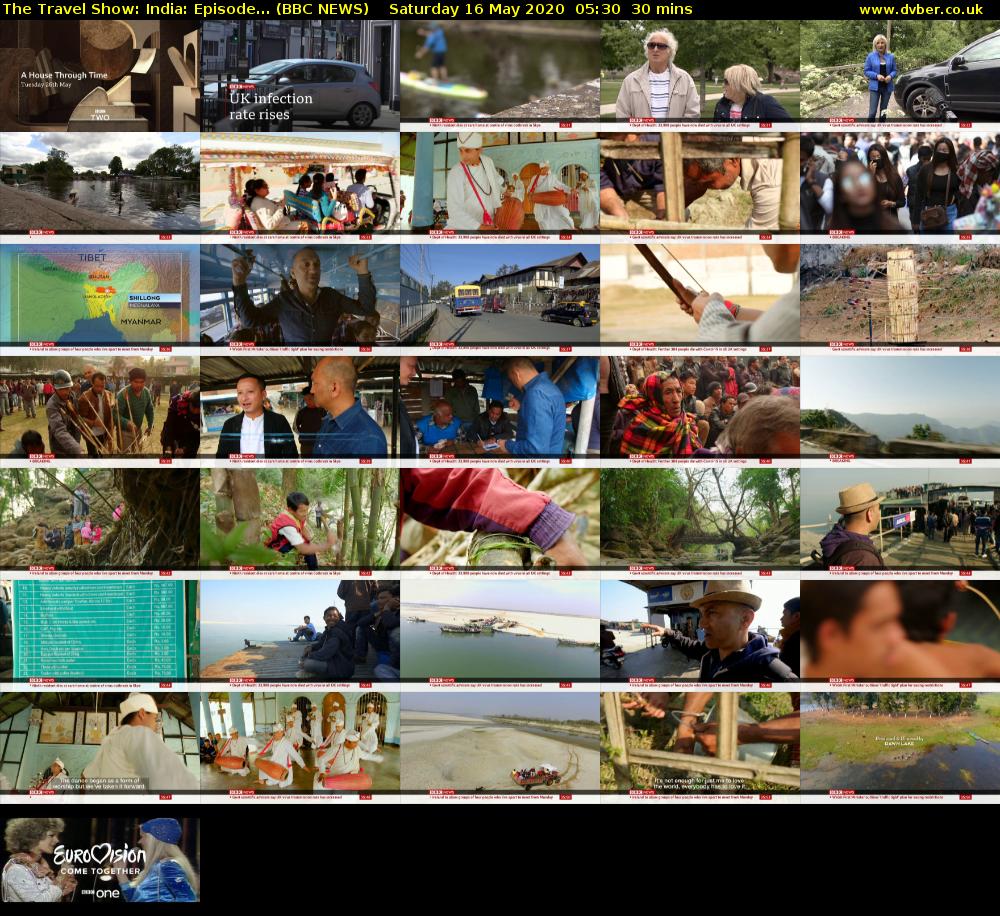The Travel Show: India: Episode... (BBC NEWS) Saturday 16 May 2020 05:30 - 06:00