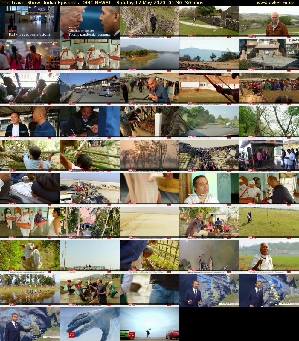 The Travel Show: India: Episode... (BBC NEWS) Sunday 17 May 2020 01:30 - 02:00