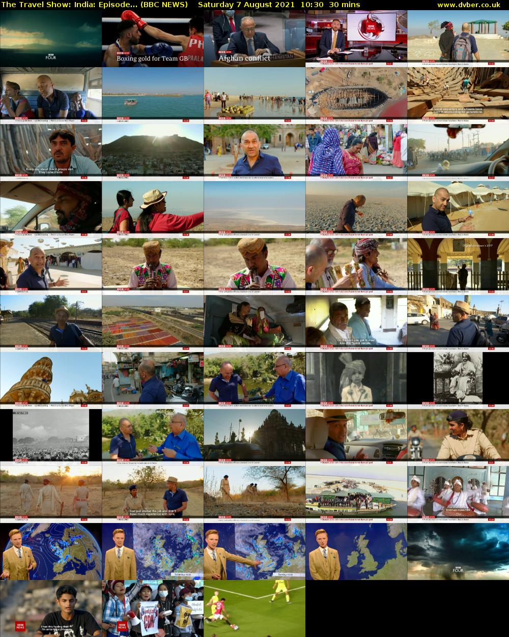 The Travel Show: India: Episode... (BBC NEWS) Saturday 7 August 2021 10:30 - 11:00