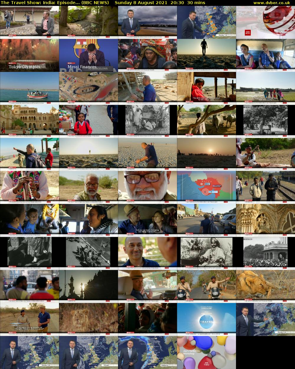 The Travel Show: India: Episode... (BBC NEWS) Sunday 8 August 2021 20:30 - 21:00