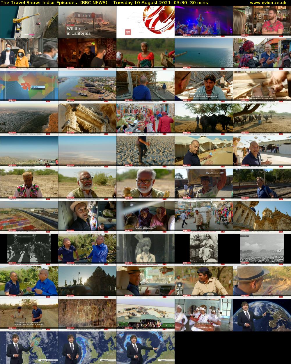 The Travel Show: India: Episode... (BBC NEWS) Tuesday 10 August 2021 03:30 - 04:00