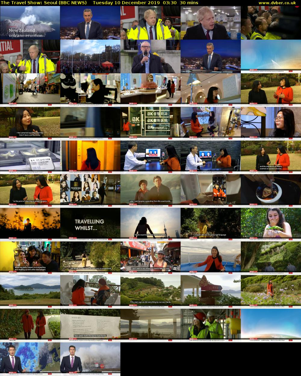 The Travel Show: Seoul (BBC NEWS) Tuesday 10 December 2019 03:30 - 04:00