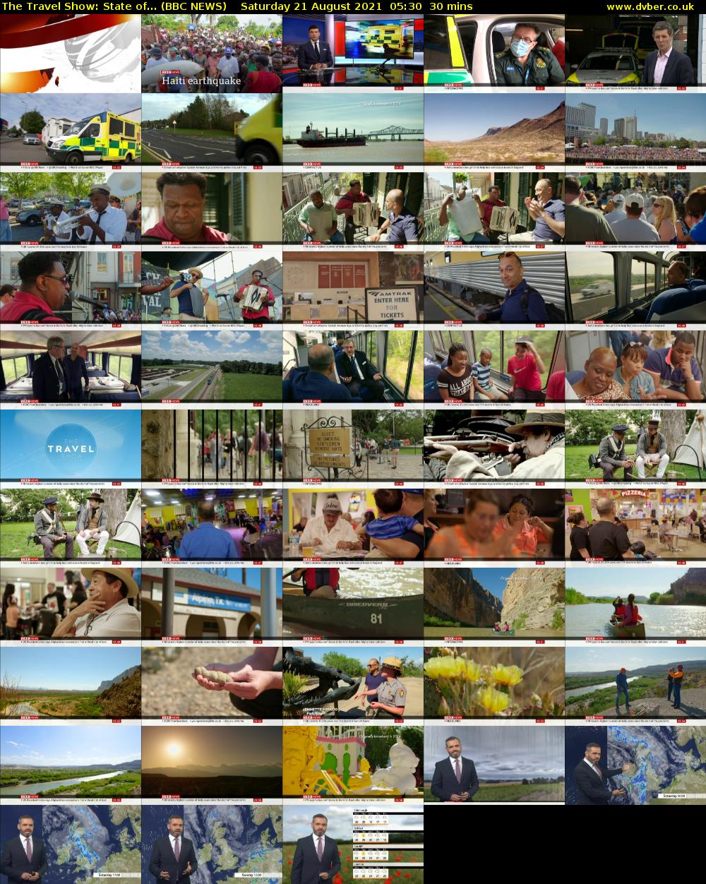The Travel Show: State of... (BBC NEWS) Saturday 21 August 2021 05:30 - 06:00