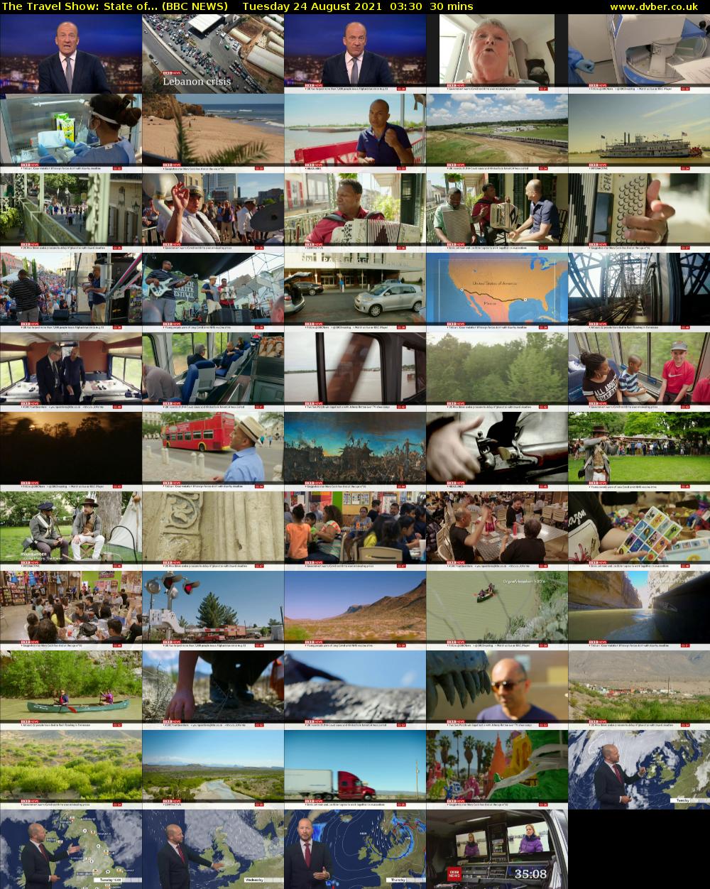 The Travel Show: State of... (BBC NEWS) Tuesday 24 August 2021 03:30 - 04:00