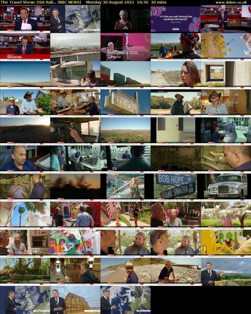 The Travel Show: USA Rail... (BBC NEWS) Monday 30 August 2021 16:30 - 17:00