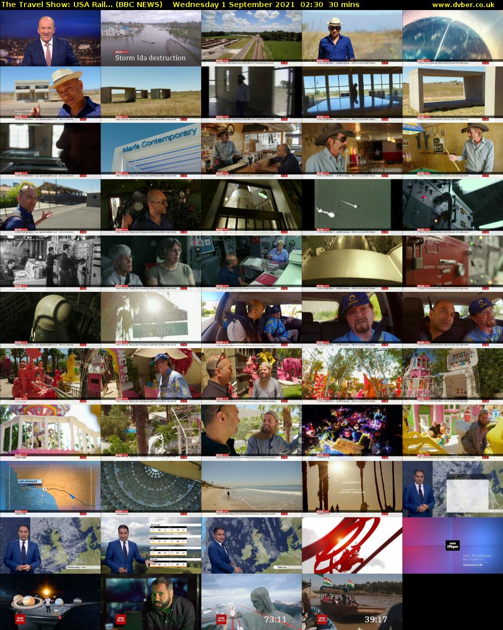 The Travel Show: USA Rail... (BBC NEWS) Wednesday 1 September 2021 02:30 - 03:00