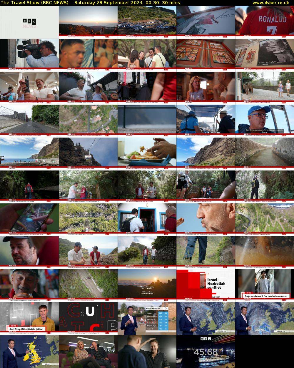 The Travel Show (BBC NEWS) Saturday 28 September 2024 00:30 - 01:00