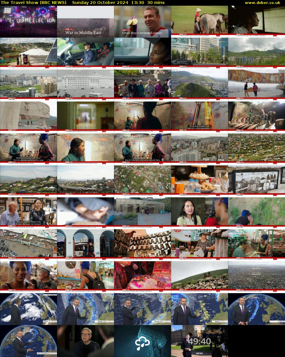 The Travel Show (BBC NEWS) Sunday 20 October 2024 13:30 - 14:00