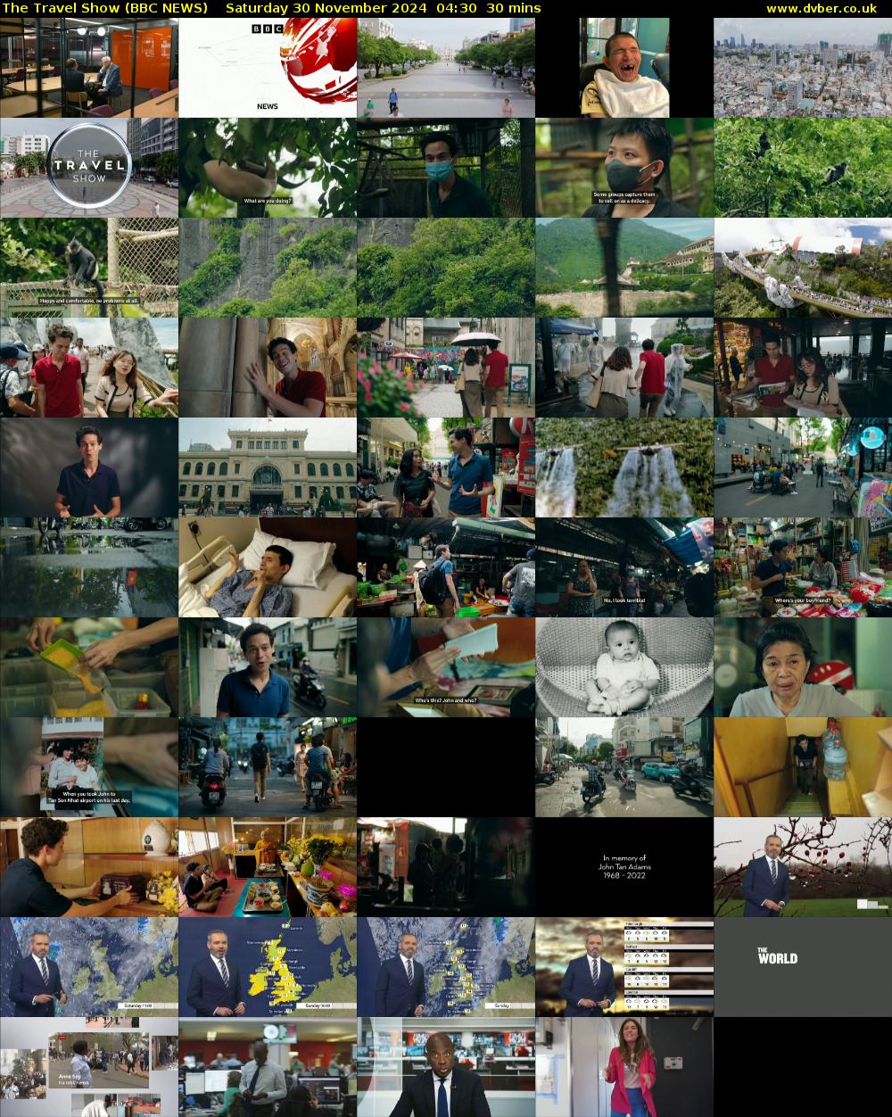 The Travel Show (BBC NEWS) Saturday 30 November 2024 04:30 - 05:00