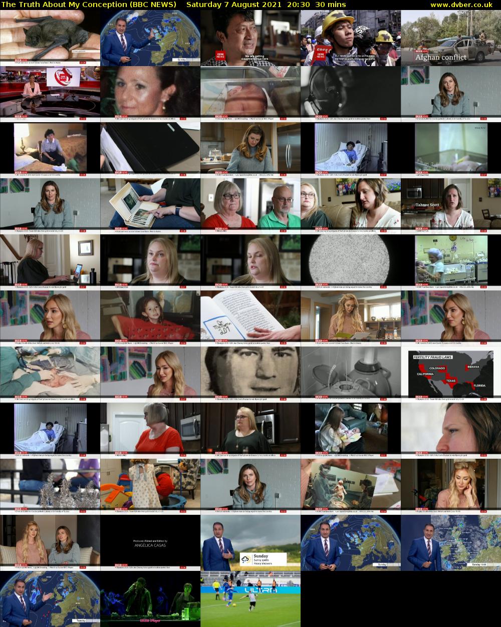 The Truth About My Conception (BBC NEWS) Saturday 7 August 2021 20:30 - 21:00