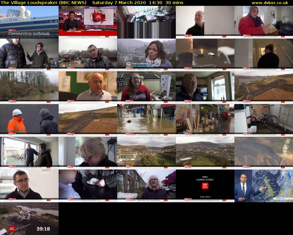 The Village Loudspeaker (BBC NEWS) Saturday 7 March 2020 14:30 - 15:00
