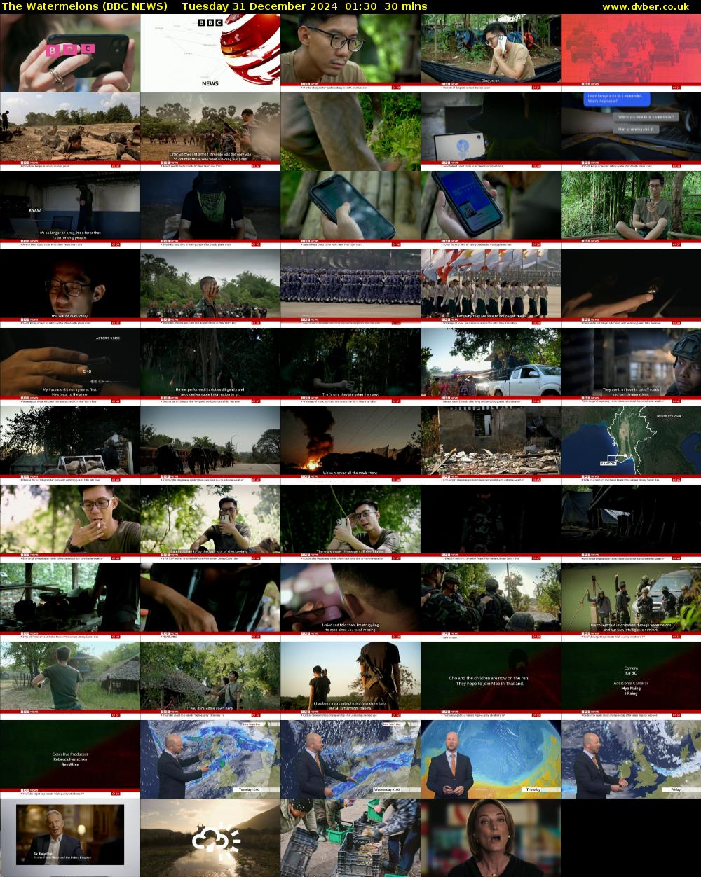 The Watermelons (BBC NEWS) Tuesday 31 December 2024 01:30 - 02:00