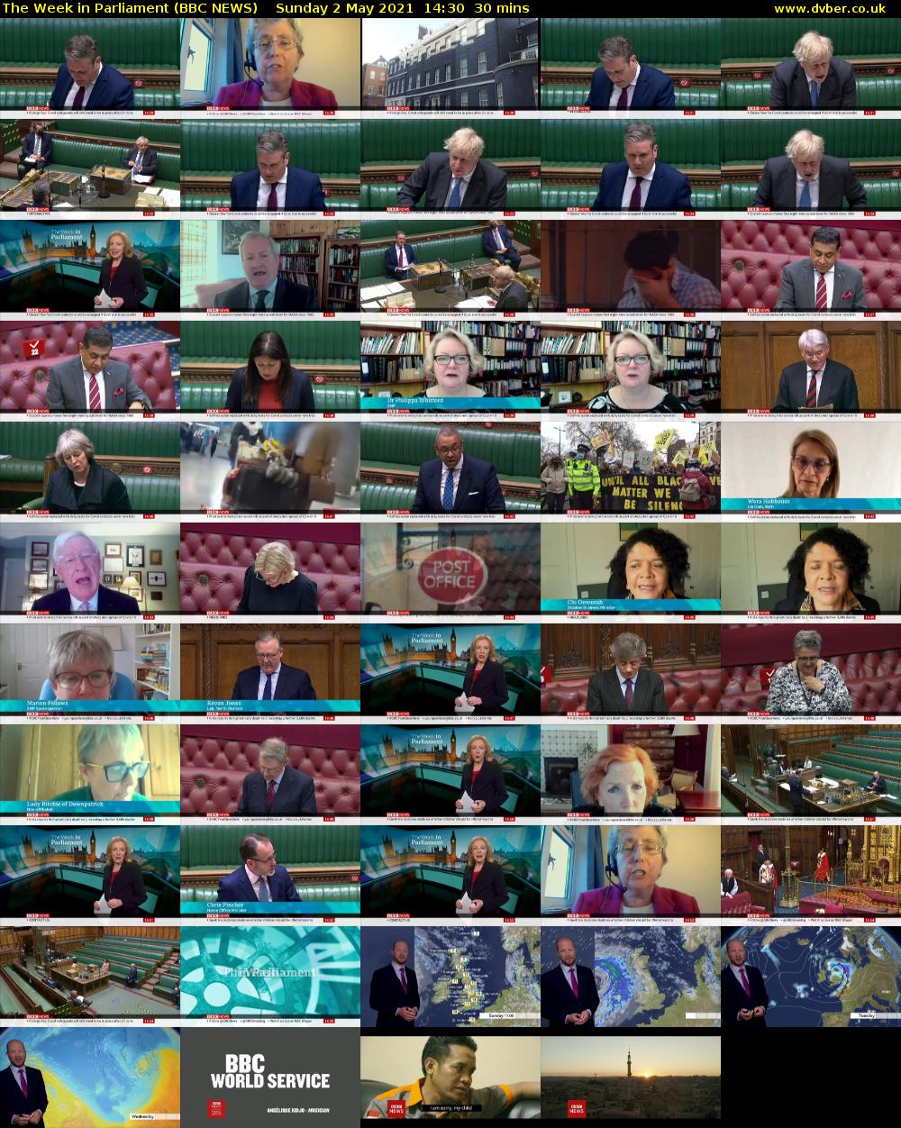 The Week in Parliament (BBC NEWS) Sunday 2 May 2021 14:30 - 15:00